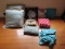 Pillows Lot - Brown, 2 Large Blue, Red, Floral Prints, Etc.