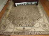 Large Grecian/Leopard Pattern Floor Rug Wool 8' 3