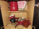 Cupboard Lot - Paula Dean Pots, Pans, Popcorn Bowl, Etc.