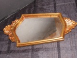 Wall Mounted Gilted Wooden Frame Ornate Scallop Top/Base