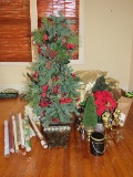 Christmas Lot - Tall Christmas Faux Pine Tree/ plant 48