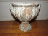 Star Grecian Urn Style Planter Scallop Body w/ handles