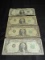 4 Old US Dollar Bills