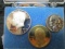 3 Piece U.S. Coin Set 1976-S Kennedy Half Dollar, 1969-S Five Cents, Millard Fillmore $1 Coin