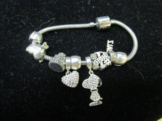 Silver Pandora Style 30gm Bracelet