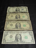 4 Old US Dollar Bills