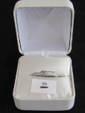 10kt White Gold w/ 13 Prong Set Round Brilliant Cut Diamonds