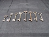 Lot - 8 Vintage Skeleton Keys Stainless Steel