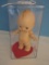 Adorable Bisque Kewpie Doll w/ Movable Arm in Display Case