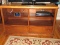 G.S. Furniture Media Console Cabinet w/ Adjustable Shelves & Double Base Drawers 2 Tone