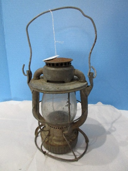 Antique Dietz Vesta Railroad Lantern NYCS Railroad New York Central System Clear Globe