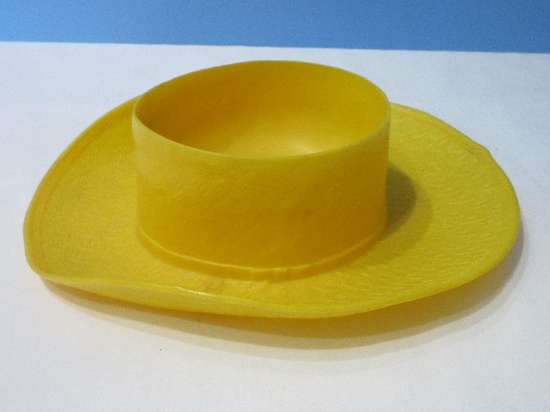Scarce Yellow Plastic Maypo Western Hat Bowl
