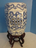 Octagonal Chinese Style Semi-Porcelain Garden Stool