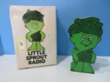 Stupendous Little Green Sprout Portable Radio Solid State Transistor Radio