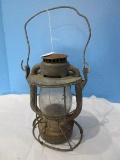 Antique Dietz Vesta Railroad Lantern NYCS Railroad New York Central System Clear Globe