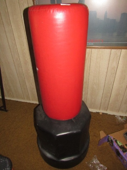 Free Standing Red Punching/Kick Boxing Bag W/ Black Base by Wavemaster