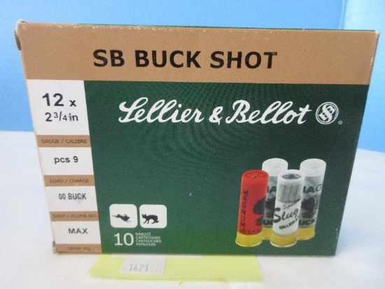 Sellier & Bellot SR Bucks Shot 12 x 2 3/4" Gauge 00 Buck Load 10 Shotgun Shell Cartridges