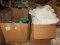 Fabric Lot - Misc. Fabrics Various Colors/Designs in 2 Boxes on Wood Pallet