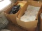 Fabric Lot - Misc. Fabrics Various Colors/Designs in 2 Boxes on Wood Pallet