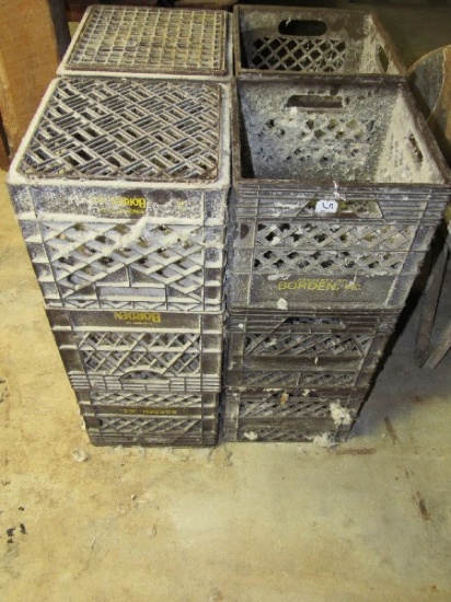 Property of Borden Inc. Brown 12 Milk Crates