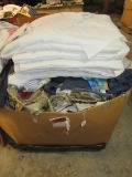 Box Fabric Lot - Misc. Fabrics, Lengths, Sizes, Etc. on Wood Pallet