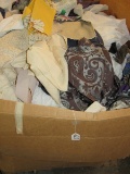 Box Fabric Lot - Misc. Fabrics, Lengths, Sizes, Etc. on Wood Pallet