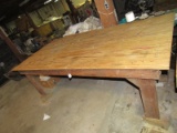 Wooden Work Table Slat Legs 35