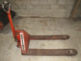 Linsley Red Metal Atlas Lift Pallet Truck 5000lbs, Serial:P21047