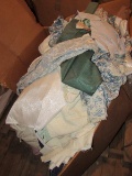 Fabric Lot - Misc. Fabrics Various Colors/Designs in 1 Box on Wood Pallet