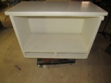 White Wooden Storage Work Shelf, 1 Divided Tier