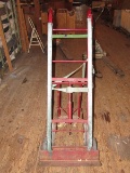 Large Red Metal Moving Cart w/ Hydraulic Extension Wheels