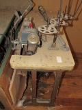 Union Special Sewing Machine w/ Zero Max EZ Model Motor Wood Top Metal Legs