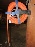 Lot - Orange Hose on Spool, Hose w/ Attachments