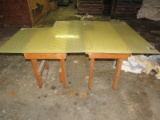 Wooden Base Table w/ Plastic Top