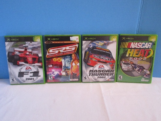 4 Box Video Games NASCAR Heat 2002, NASCAR Thunder 2002, Sports F1 2001