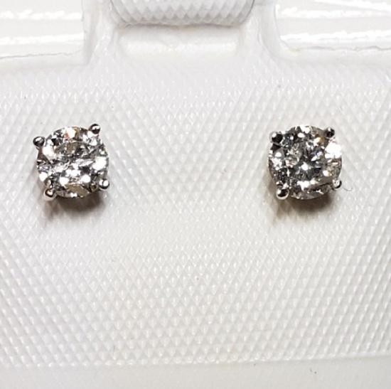 14K White Gold Diamond 0.4ct Earrings