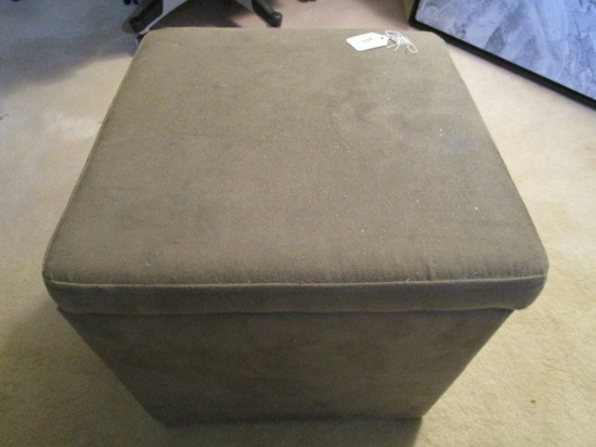 Dark Green Ottoman/Storage Box Upholstered