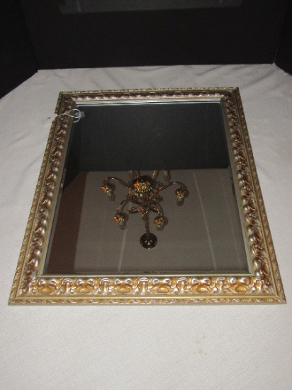 Wall Mounted Mirror in Ornate Acanthus Pattern Gilted Frame/Matt