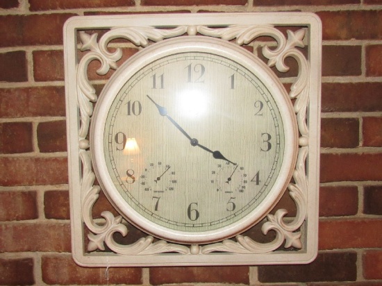 Scroll Design Square Frame Wall Mounted Clock by EG