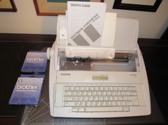 brother MC300 Display Electric Typewriter w/ 2 Correctible Film Ribbons