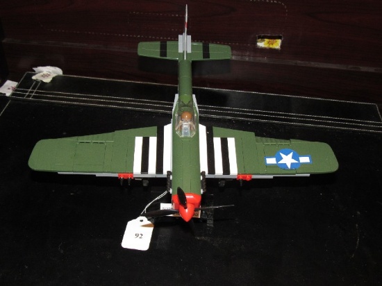 Lego North American P-51C Mustang Model on Stand