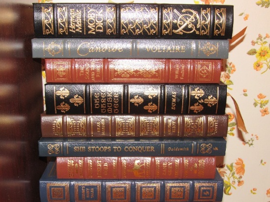 The Eastern Press Leather Bound/Gilted Books Lot - The Sea Wolf, Les Miserables
