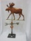 Artisan Sculpture Figural Copper Moose Weather Vane w/ Small/Large Globes