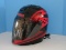 Racing Helmet Black w/ Red Stripes & Checker Flag Design Coffee Maker