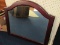 Cherry Finish Arched Framed Wall Décor Mirror