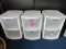 Lot - 3 White Sterilite 2 Drawer Bin Storage System