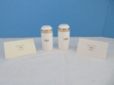 Mary Kay Golden Anniversary Bumblebee Pattern China Salt & Pepper 3 1/2