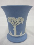 Wedgwood Cream Color on Lavender Pale Blue Jasperware Posey Pot Relief Figurines
