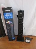 Lot - Polaroid Wireless Speaker Tower w/ Disc. Party Lights & Psycho Strobe Light