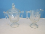 Jeanette Clear Pressed Glass Baltimore Pear Pattern 5